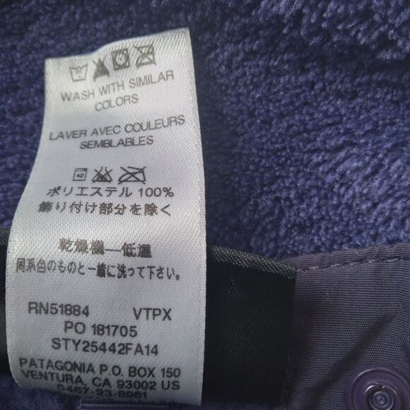 Patagonia Re-Tool Snap-T Indigo Purple Fleece Pullover Sweatshirt Women's Small - Picture 5 of 15